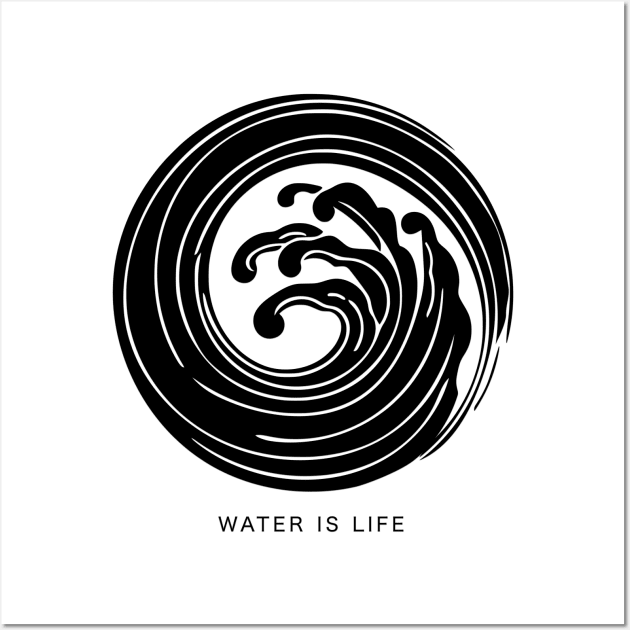 White Wave, Water is Life Wall Art by Dream and Design